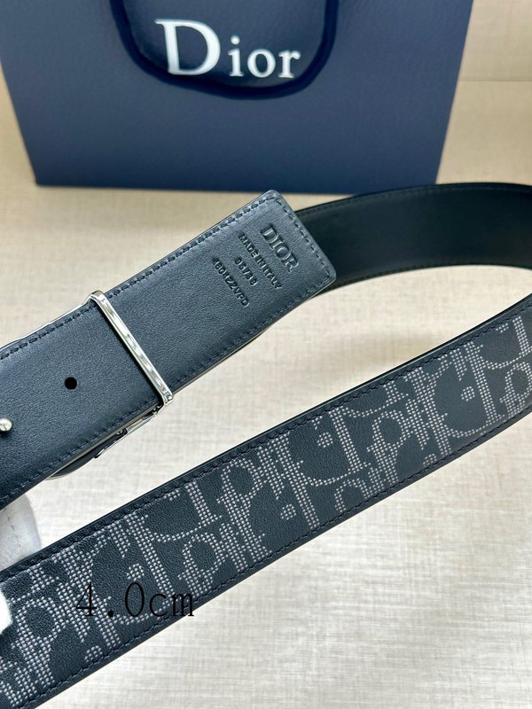 디올르 양면 프린트 소 가죽 벨트 40mm 001-219765