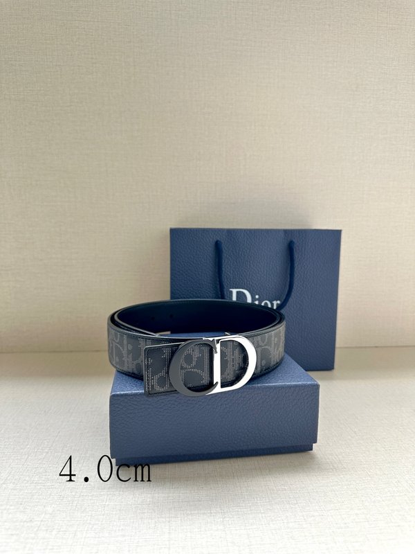 디올르 양면 프린트 소 가죽 벨트 40mm 001-219765