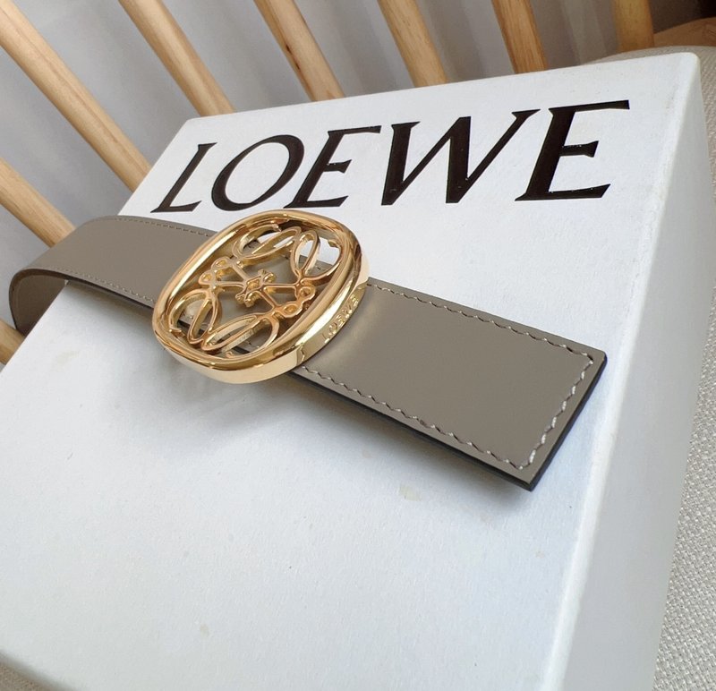 로에베 LOEWE 매끄러운 소가죽 양면 벨트 001-219841