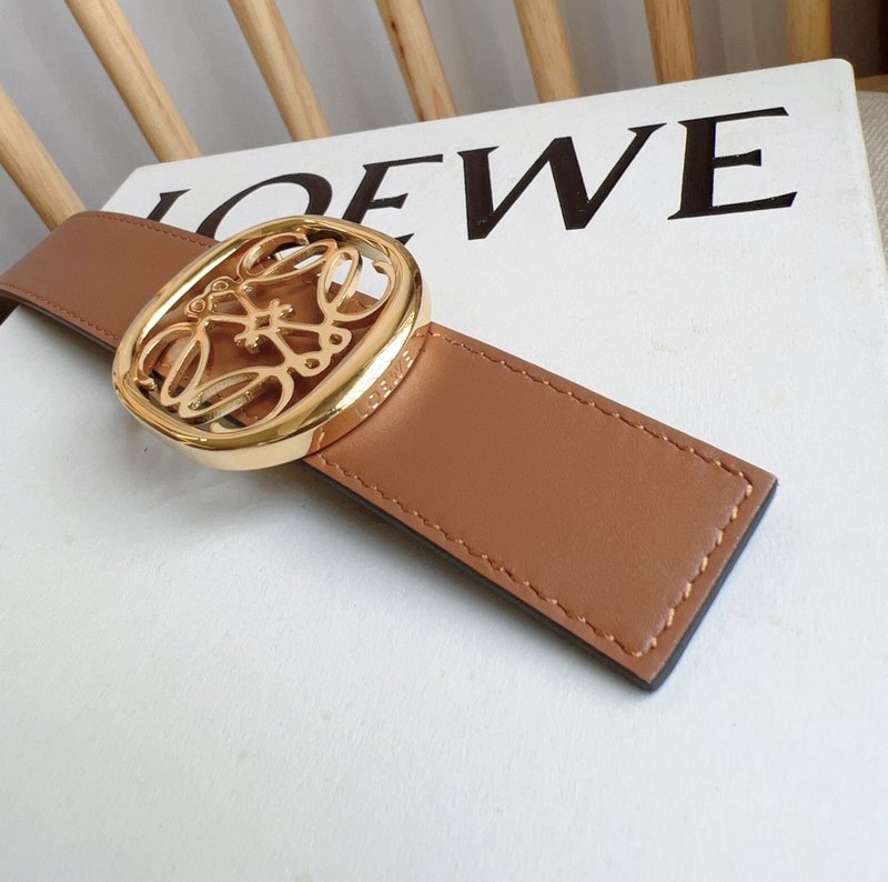 LOEWE 로에베 매끄러운 소가죽 양면 벨트 001-219844
