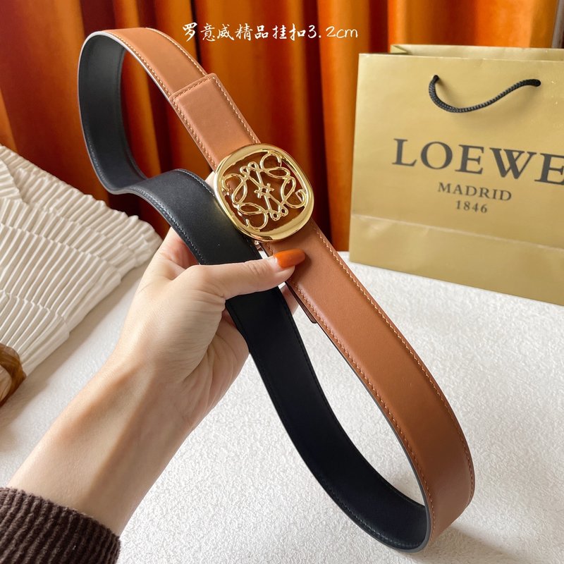 로에베 LOEWE 클래식 양면 송아지 가죽 벨트 001-219857