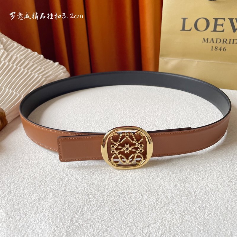로에베 LOEWE 클래식 양면 송아지 가죽 벨트 001-219857