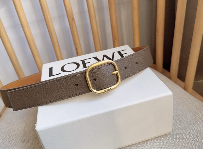 로에베 LOEWE 그레인 가죽 핀 버클 벨트 001-219868