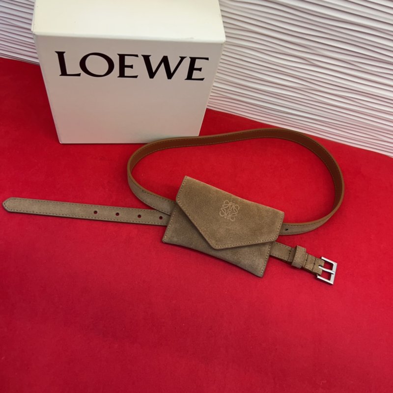 LOEWE 사슴 가죽 좁은 벨트 자물쇠 버클 001-219874