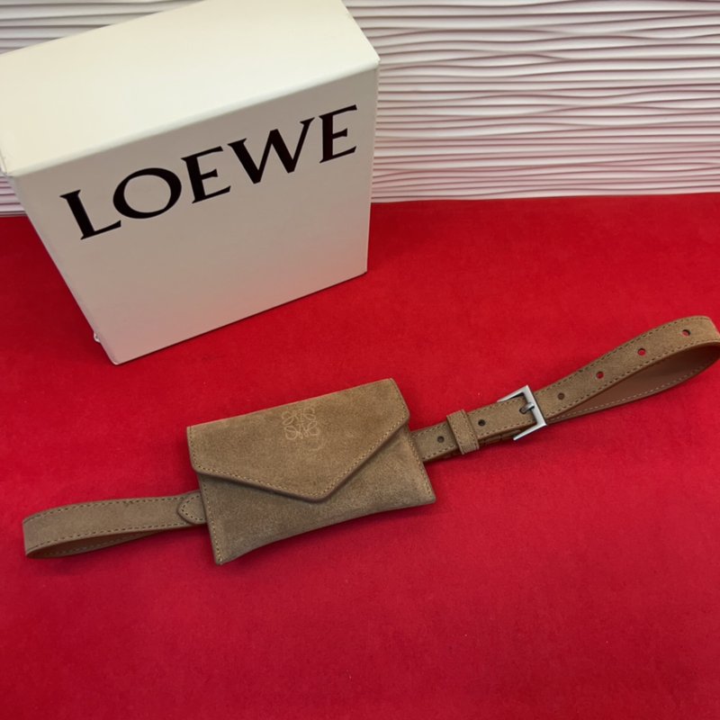 LOEWE 사슴 가죽 좁은 벨트 자물쇠 버클 001-219874