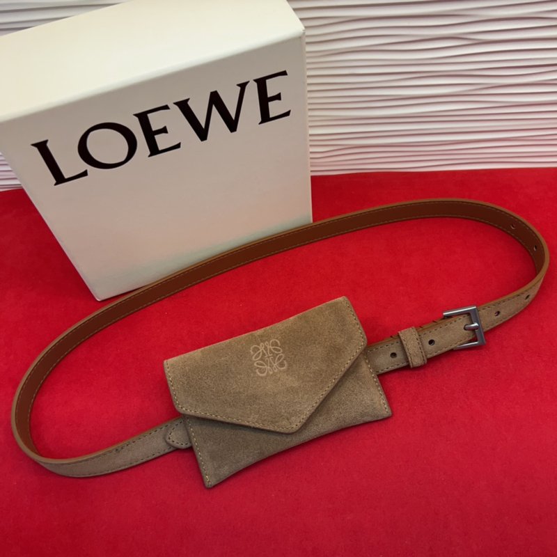 LOEWE 사슴 가죽 좁은 벨트 자물쇠 버클 001-219874