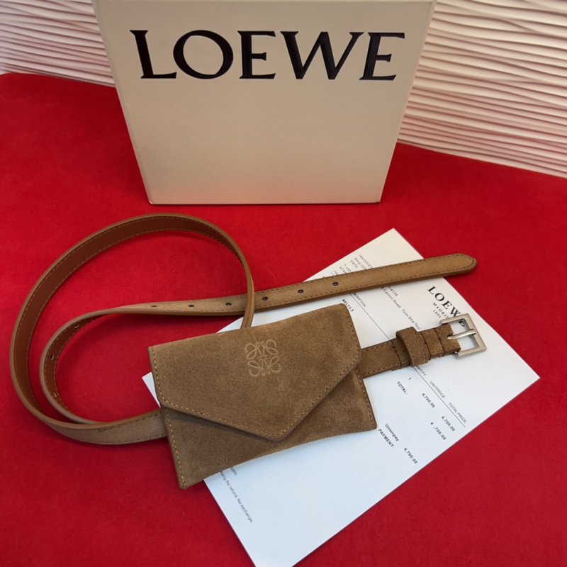 LOEWE 사슴 가죽 좁은 벨트 자물쇠 버클 001-219874