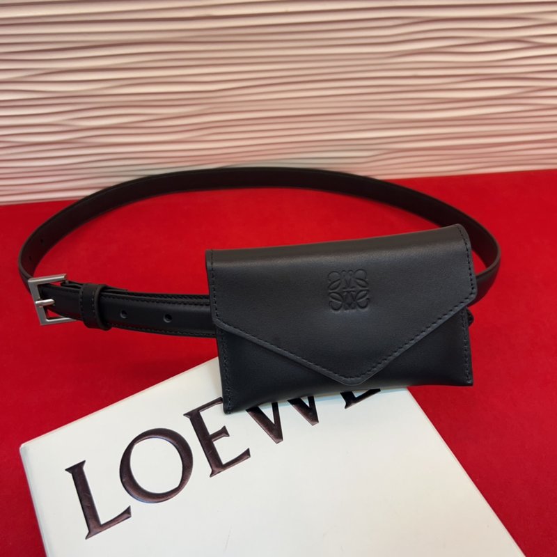 LOEWE 가죽窄벨트 Anagram 자물쇠 버클 001-219877