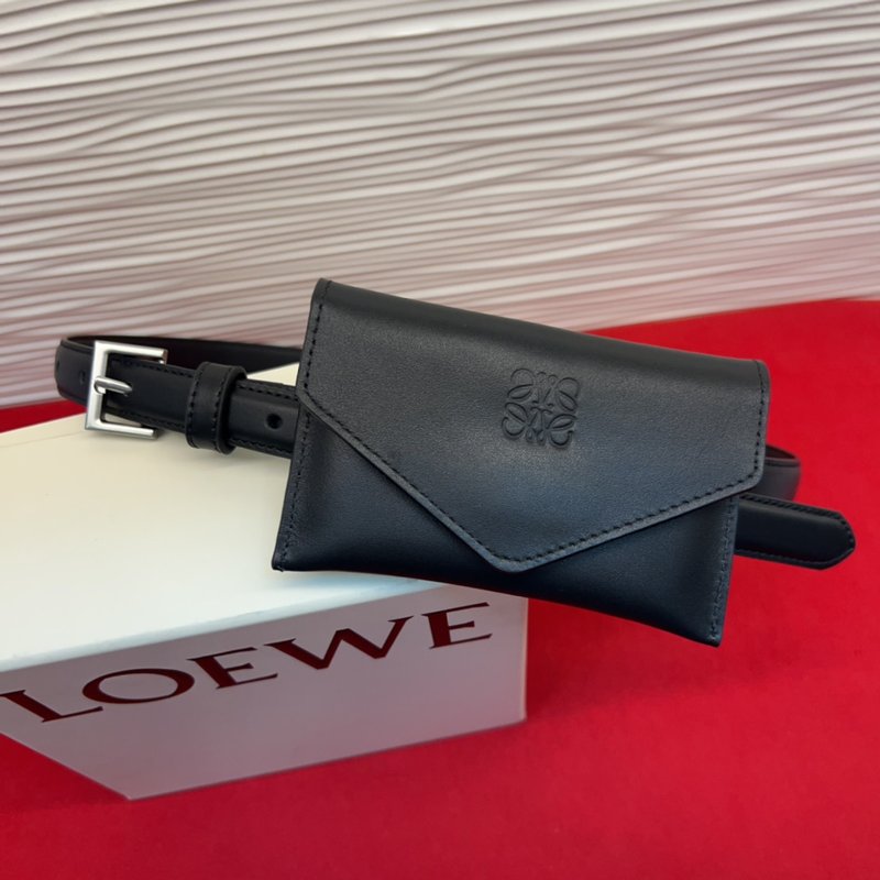 LOEWE 가죽窄벨트 Anagram 자물쇠 버클 001-219877