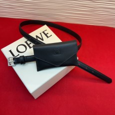 LOEWE 가죽窄벨트 Anagram 자물쇠 버클 001-219877