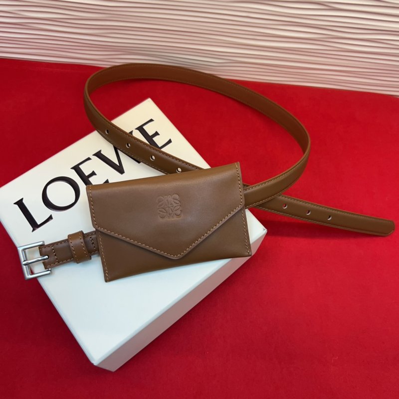 LOEWE 아나그램 버클 가죽 벨트 001-219881