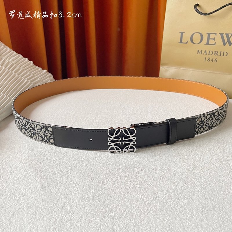 로에베 LOEWE 클래식 패브릭 소가죽 벨트 001-219902