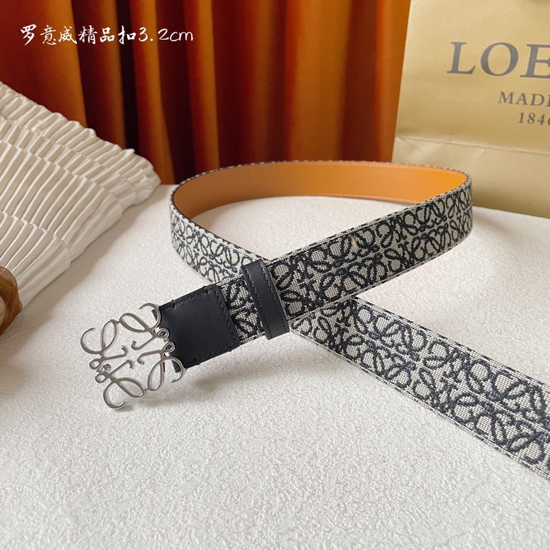 로에베 LOEWE 클래식 패브릭 소가죽 벨트 001-219902