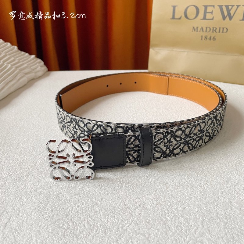 로에베 LOEWE 클래식 패브릭 소가죽 벨트 001-219902