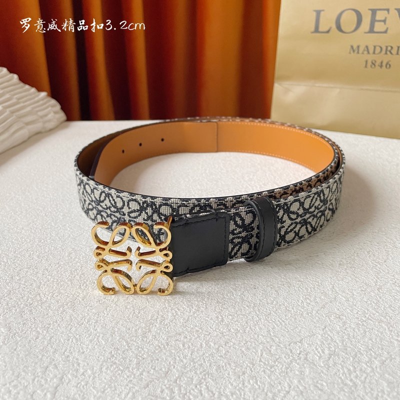 로에베 LOEWE 패브릭 소가죽 클래식 벨트 001-219903