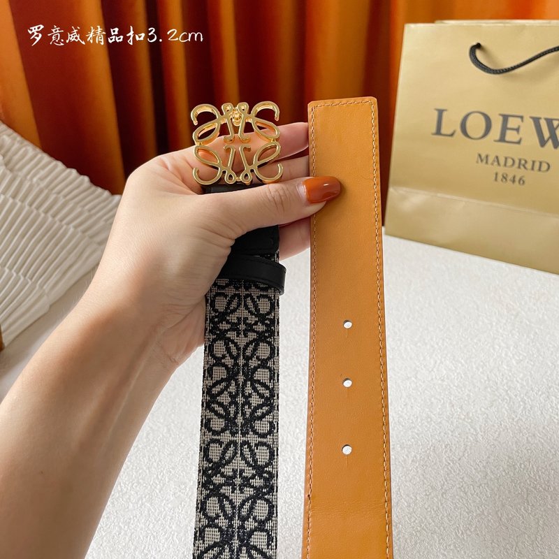 로에베 LOEWE 패브릭 소가죽 클래식 벨트 001-219903