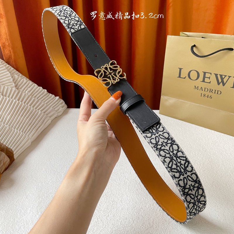 로에베 LOEWE 패브릭 소가죽 클래식 벨트 001-219903