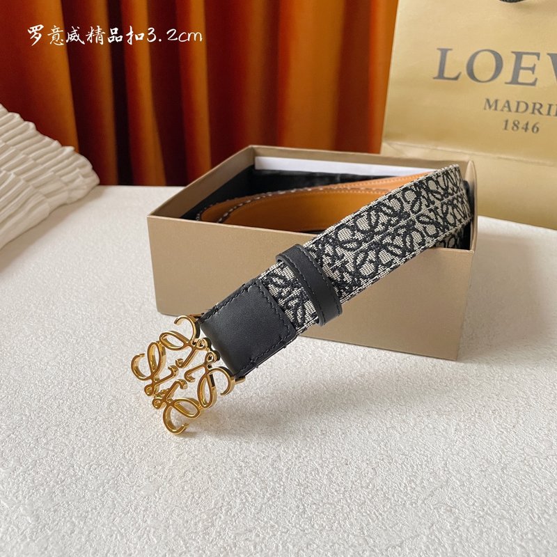 로에베 LOEWE 패브릭 소가죽 클래식 벨트 001-219903
