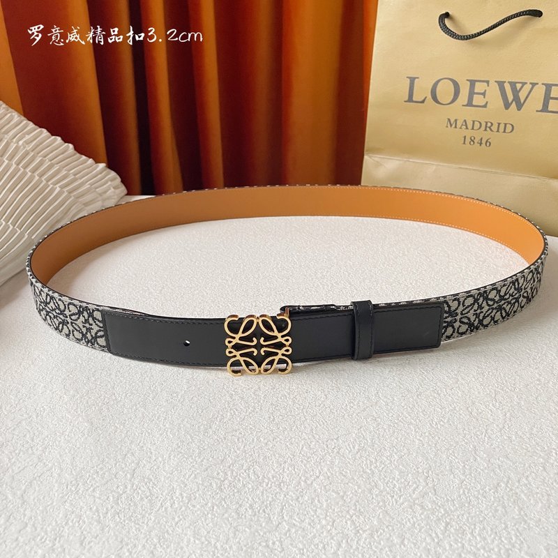 로에베 LOEWE 패브릭 소가죽 클래식 벨트 001-219903