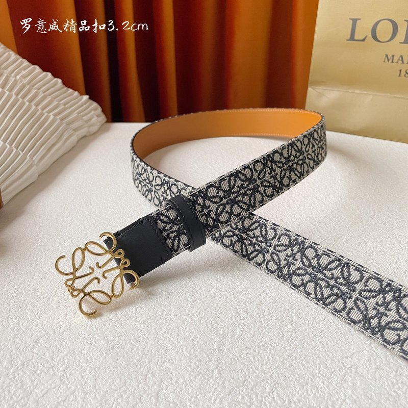 로에베 LOEWE 패브릭 소가죽 클래식 벨트 001-219903