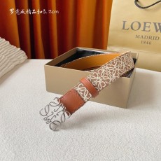 로에베 LOEWE 캔버스 소가죽 벨트 클래식 버클 001-219904