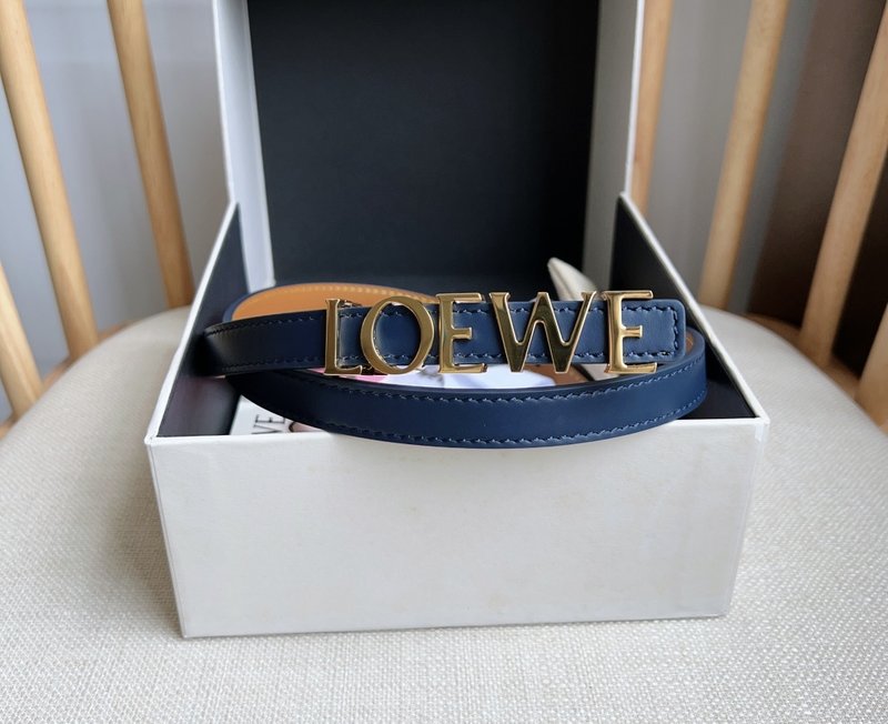 로에베 LOEWE 소 가죽 메탈 버클 벨트 001-219906
