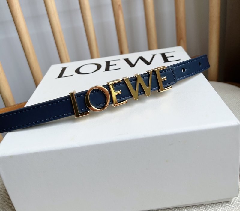 로에베 LOEWE 소 가죽 메탈 버클 벨트 001-219906