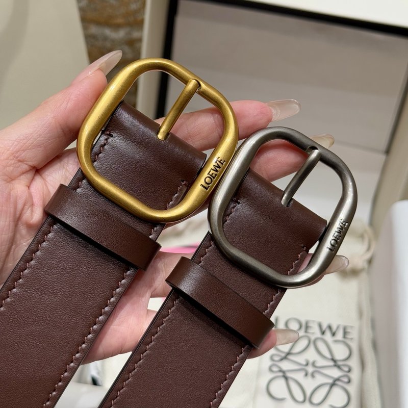LOEWE 여성 클래식 베지터블 탣닝 가죽 벨트 001-219908