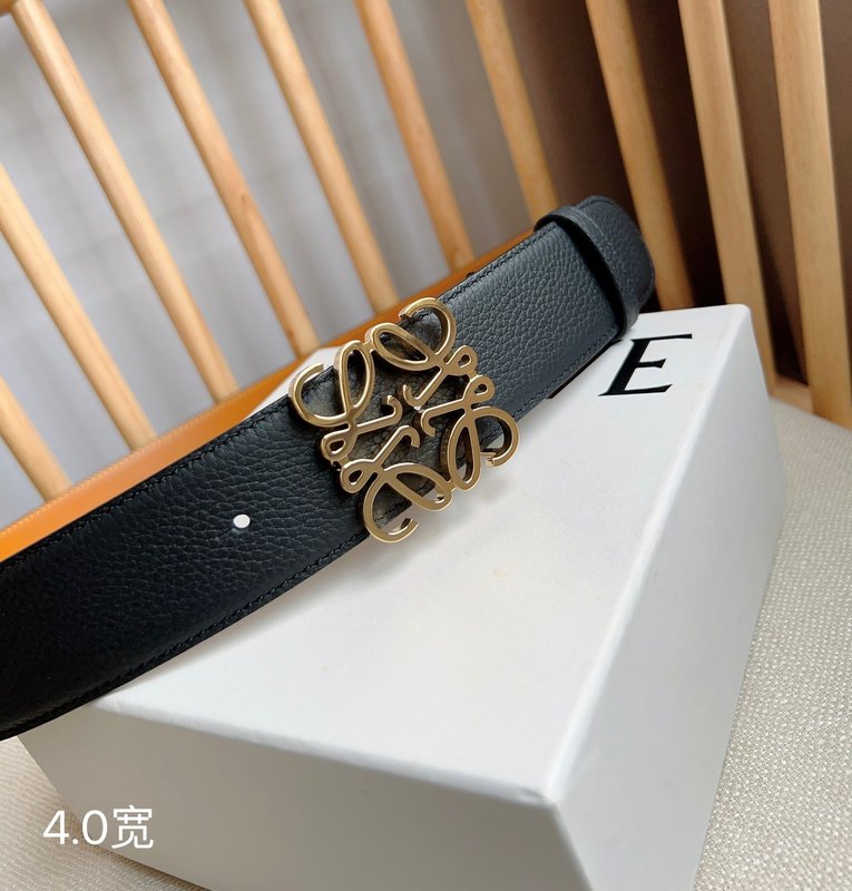 로에베 LOEWE 리버서블 핀 버클 가죽 벨트 001-219927