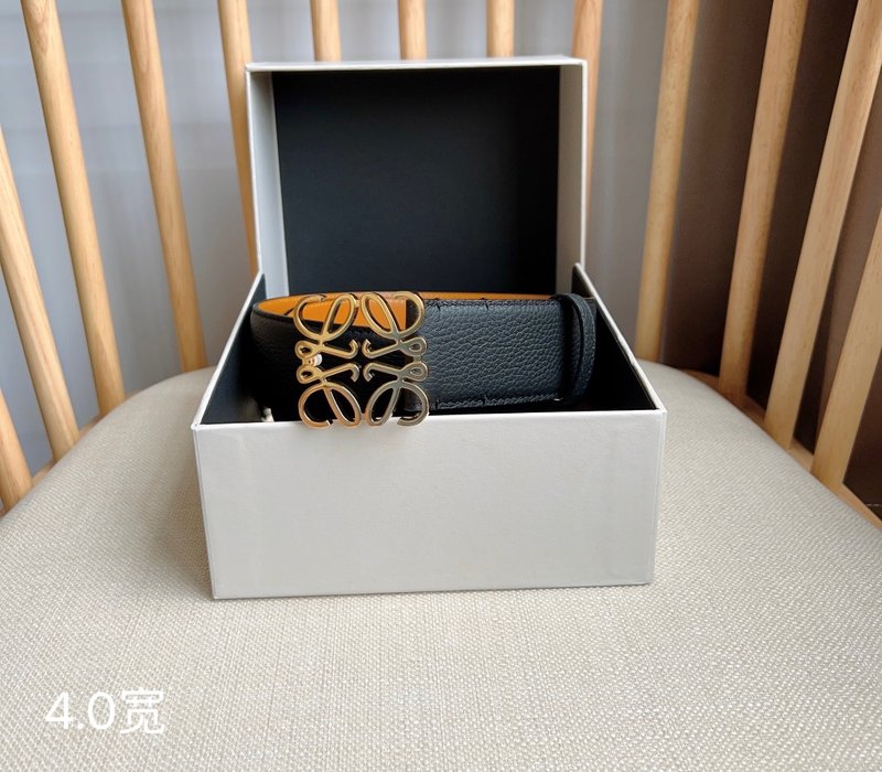 로에베 LOEWE 리버서블 핀 버클 가죽 벨트 001-219927