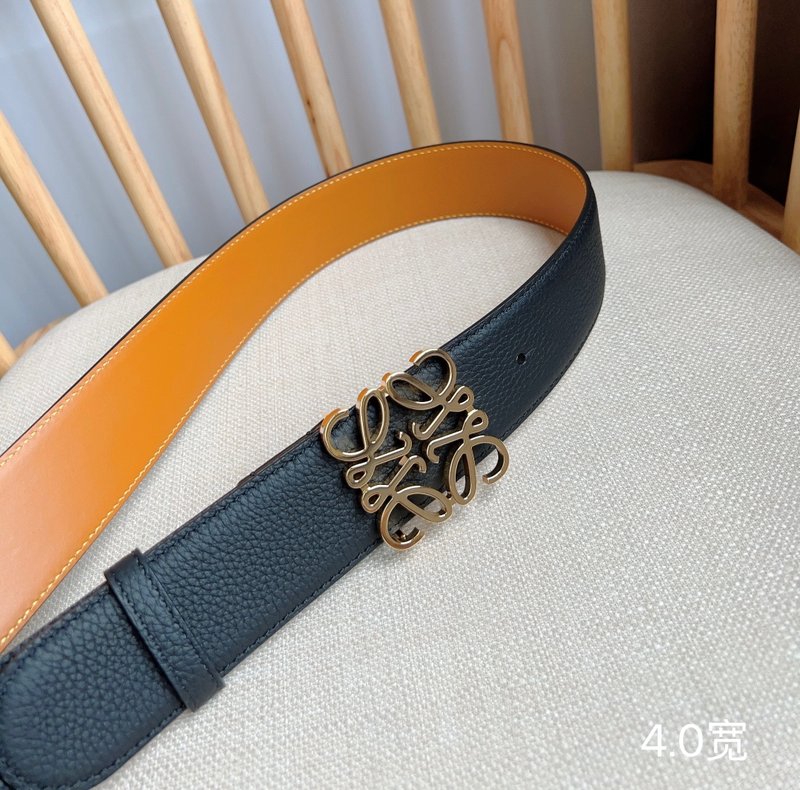 로에베 LOEWE 리버서블 핀 버클 가죽 벨트 001-219927