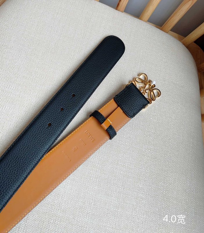 로에베 LOEWE 리버서블 핀 버클 가죽 벨트 001-219927
