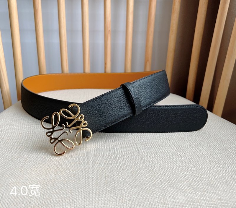 로에베 LOEWE 리버서블 핀 버클 가죽 벨트 001-219927