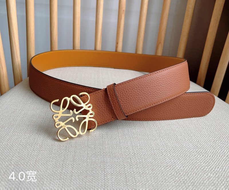 로에베 LOEWE 그레인 가죽 핀 버클 벨트 001-219930