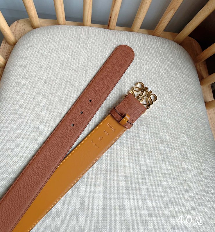 로에베 LOEWE 그레인 가죽 핀 버클 벨트 001-219930