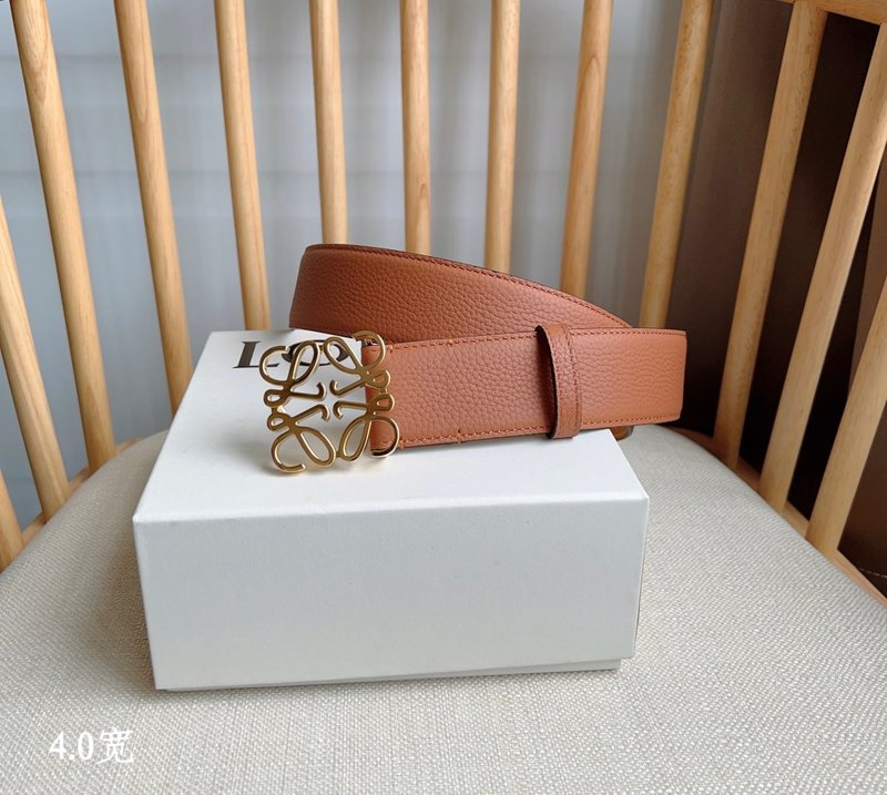 로에베 LOEWE 그레인 가죽 핀 버클 벨트 001-219930