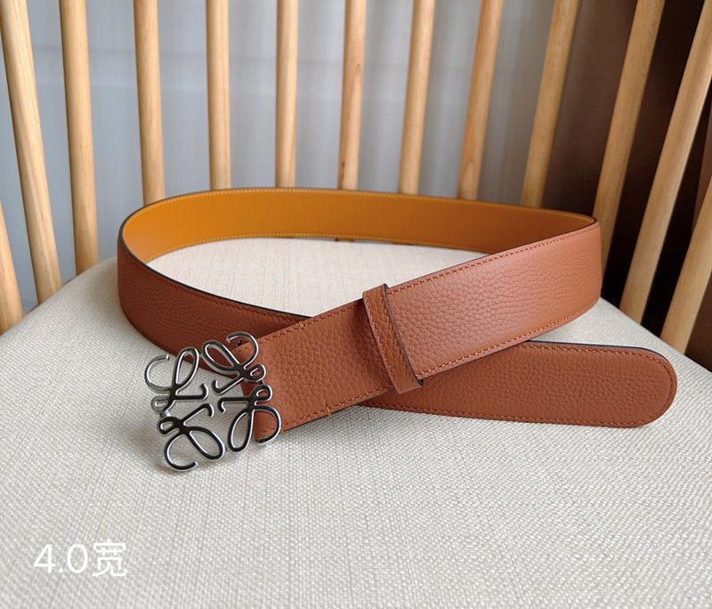 로에베 LOEWE 그레인 가죽 핀 버클 벨트 001-219931