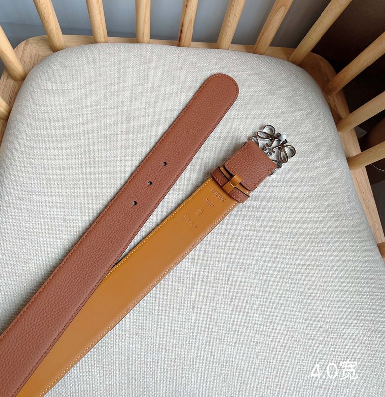 로에베 LOEWE 그레인 가죽 핀 버클 벨트 001-219931