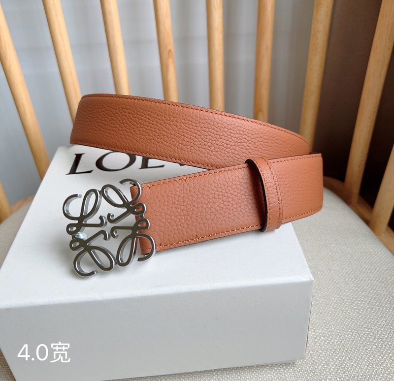 로에베 LOEWE 그레인 가죽 핀 버클 벨트 001-219931