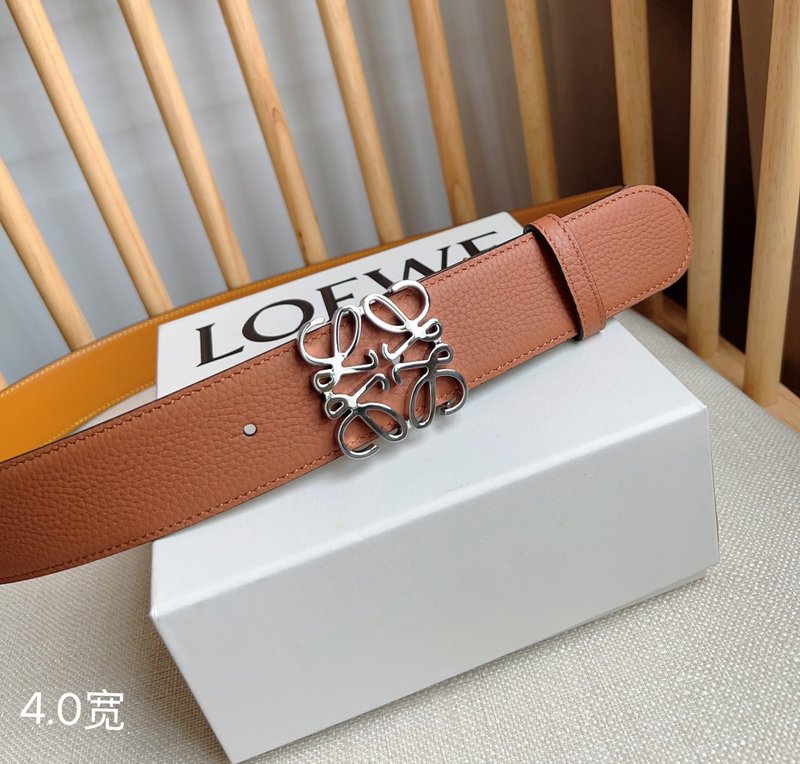 로에베 LOEWE 그레인 가죽 핀 버클 벨트 001-219931
