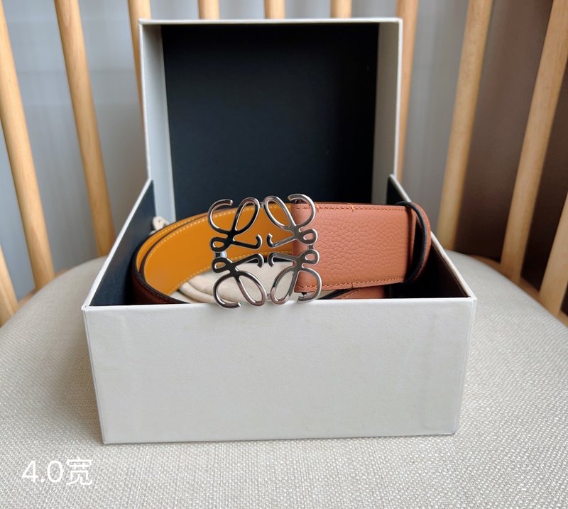 로에베 LOEWE 그레인 가죽 핀 버클 벨트 001-219931