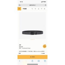 펜디 남성 블랙 양면 캐주얼 벨트 001-219942