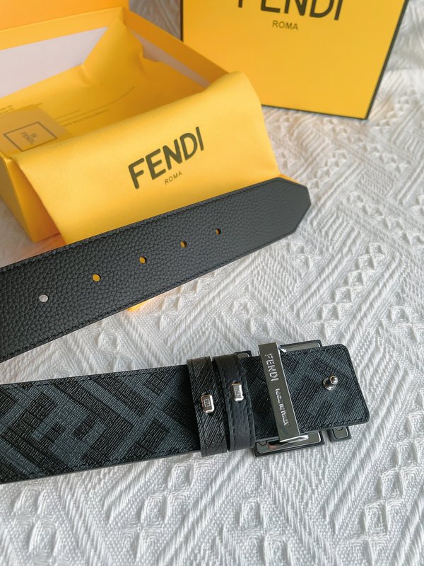 펜디 Fendi 더블 F 로고 금속 버클 소 가죽 벨트 001-219948