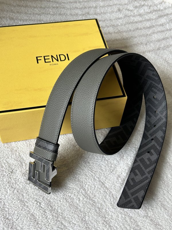 펜디 남성용 양면 FF 패턴 벨트 4.0cm 001-219964