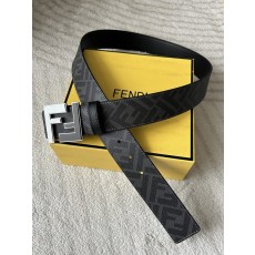 펜디 남성용 양면 FF 패턴 벨트 4.0cm 너비 001-219966