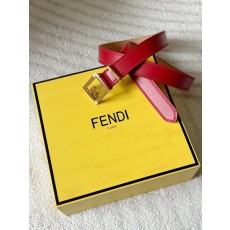 펜디 Fendi 여성용 레드 벨트 더블 F 버클 001-219971