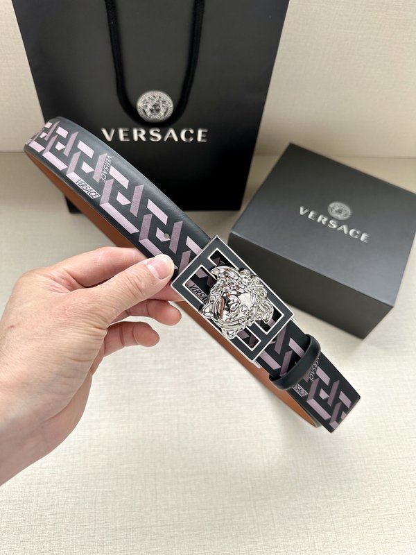 베르사체 펜디 콜라보 회전 버클 와이드 벨트 3.8cm 001-219980
