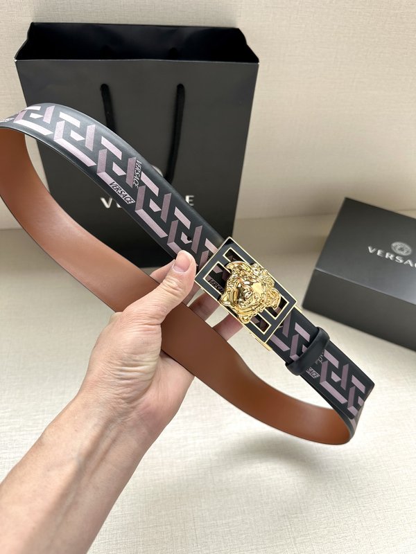 베르사체 펜디 콜라보 회전 버클 와이드 벨트 3.8cm 001-219980