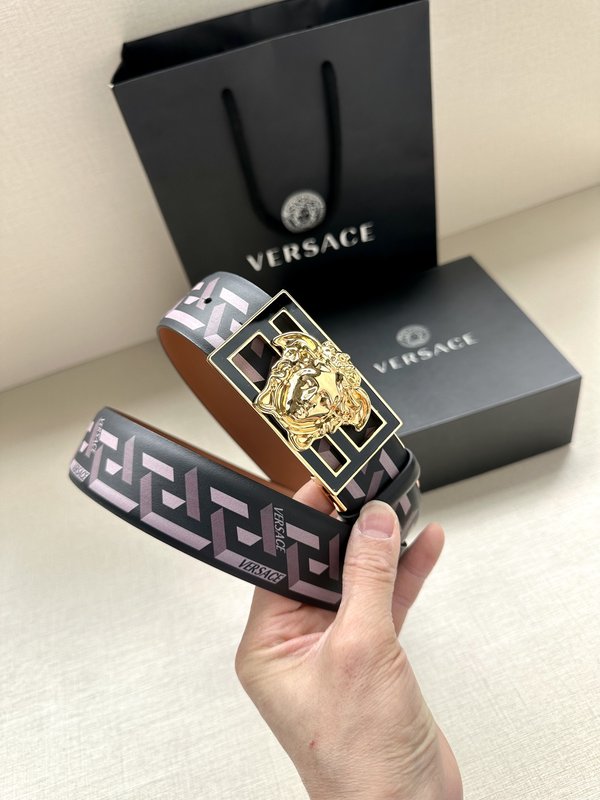 베르사체 펜디 콜라보 회전 버클 와이드 벨트 3.8cm 001-219980