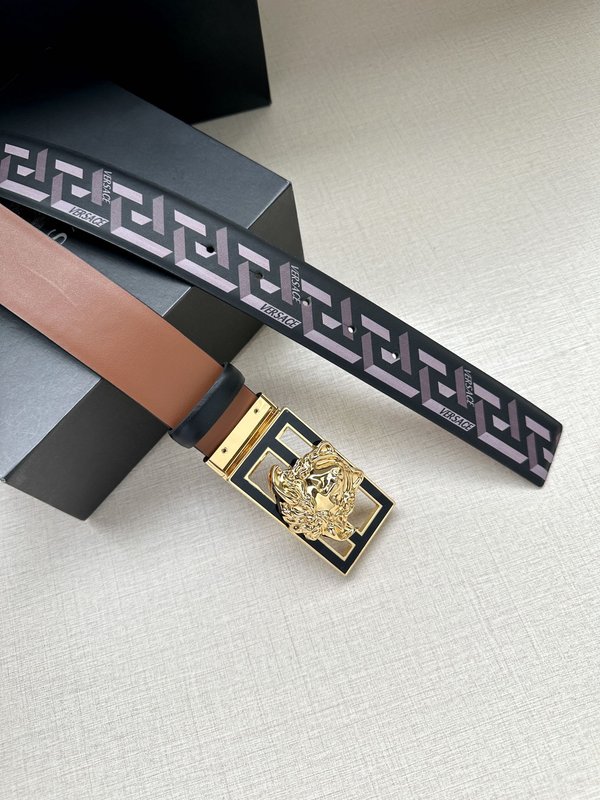 베르사체 펜디 콜라보 회전 버클 와이드 벨트 3.8cm 001-219980